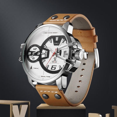 WEIDE Gigantaur 50mm Leather Tan Watch