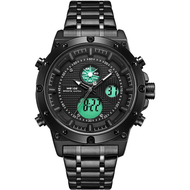 WEIDE Goblin Ion Steel Black Trim Watch