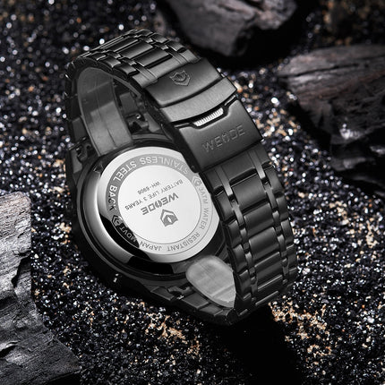 WEIDE Goblin Ion Steel Red Trim Watch