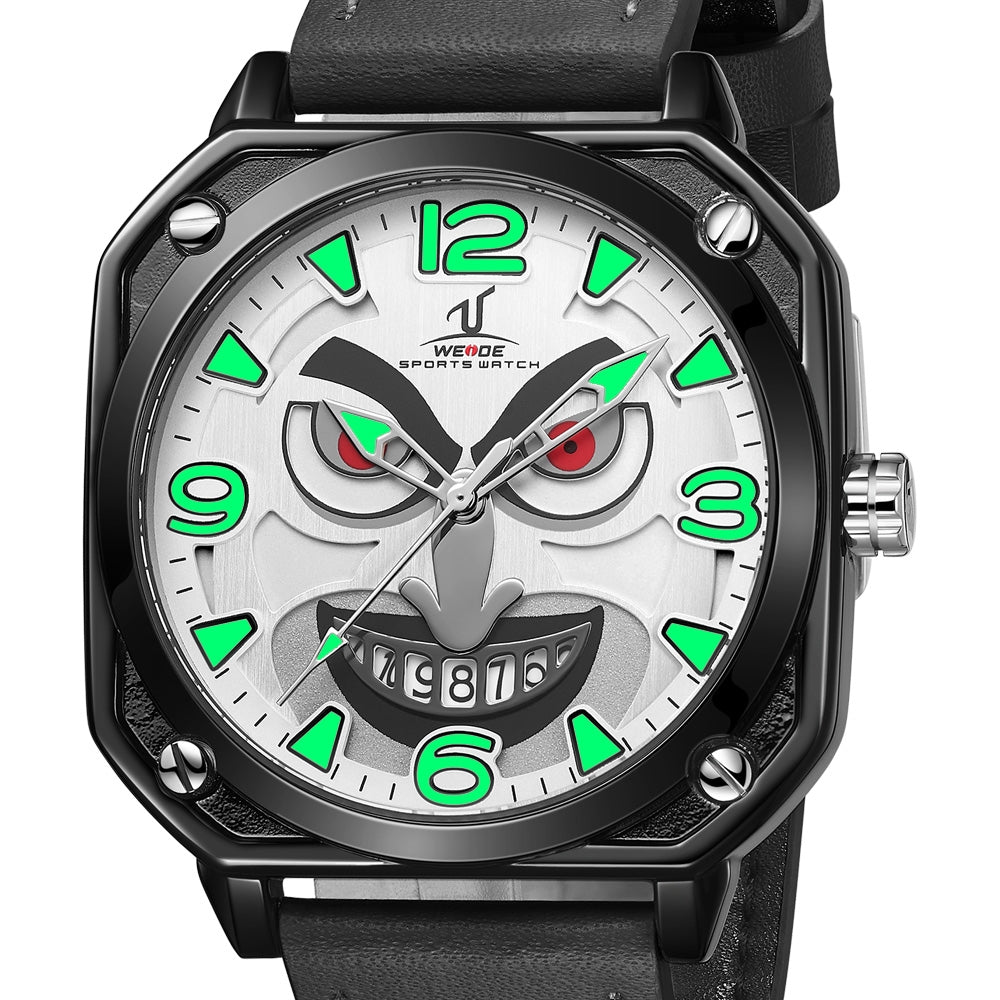 WEIDE Joker 44mm Luminous Silver Watch