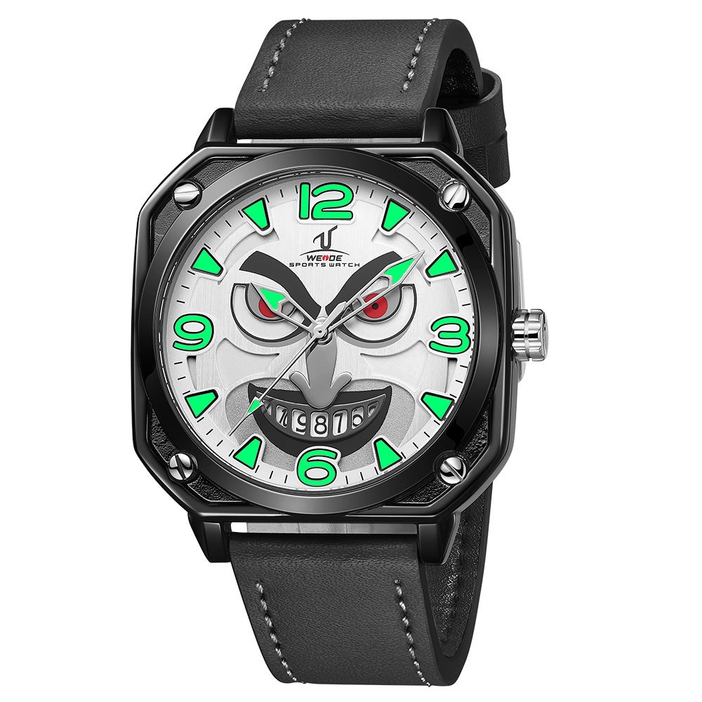 WEIDE Joker 44mm Luminous Silver Watch