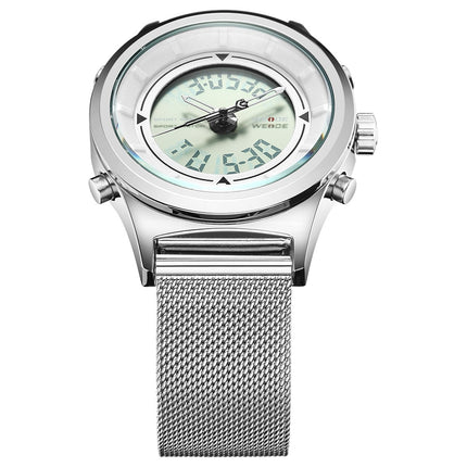 WEIDE Classic Mila Dual Time Silver Watch
