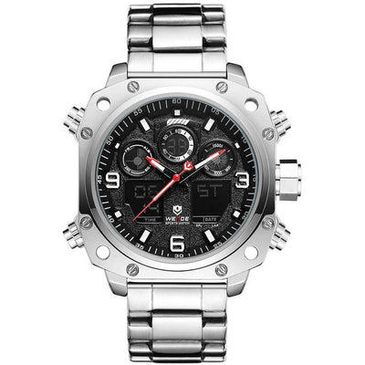 WEIDE Delta Steel Silver/Black Watch