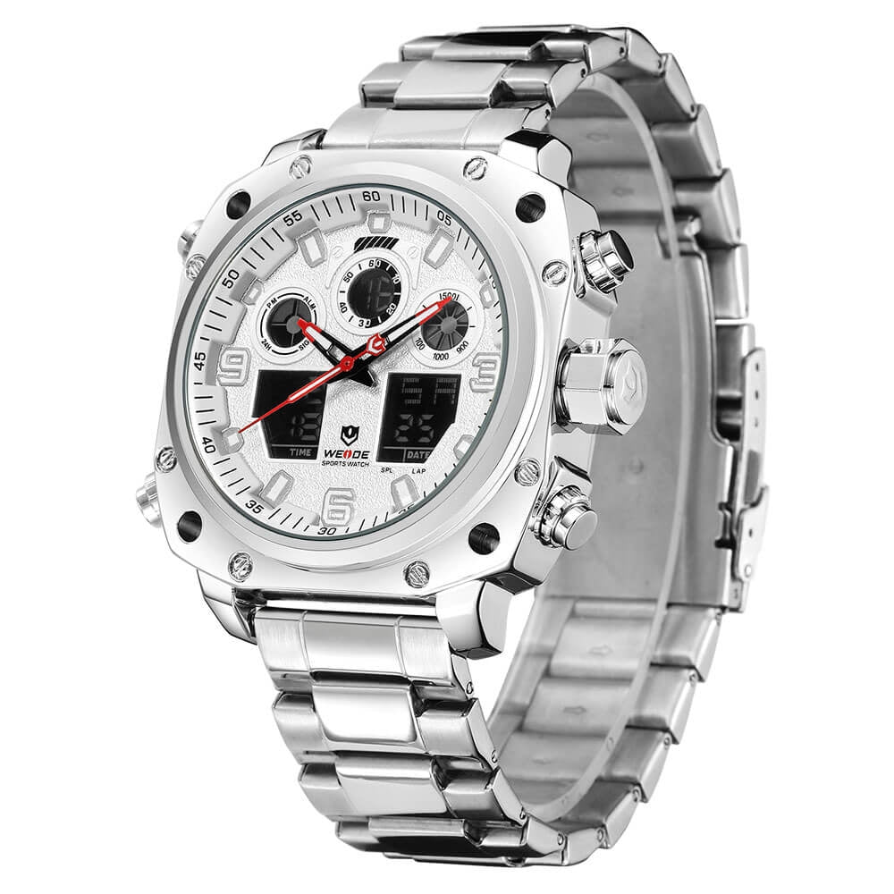 WEIDE Delta Steel White Watch