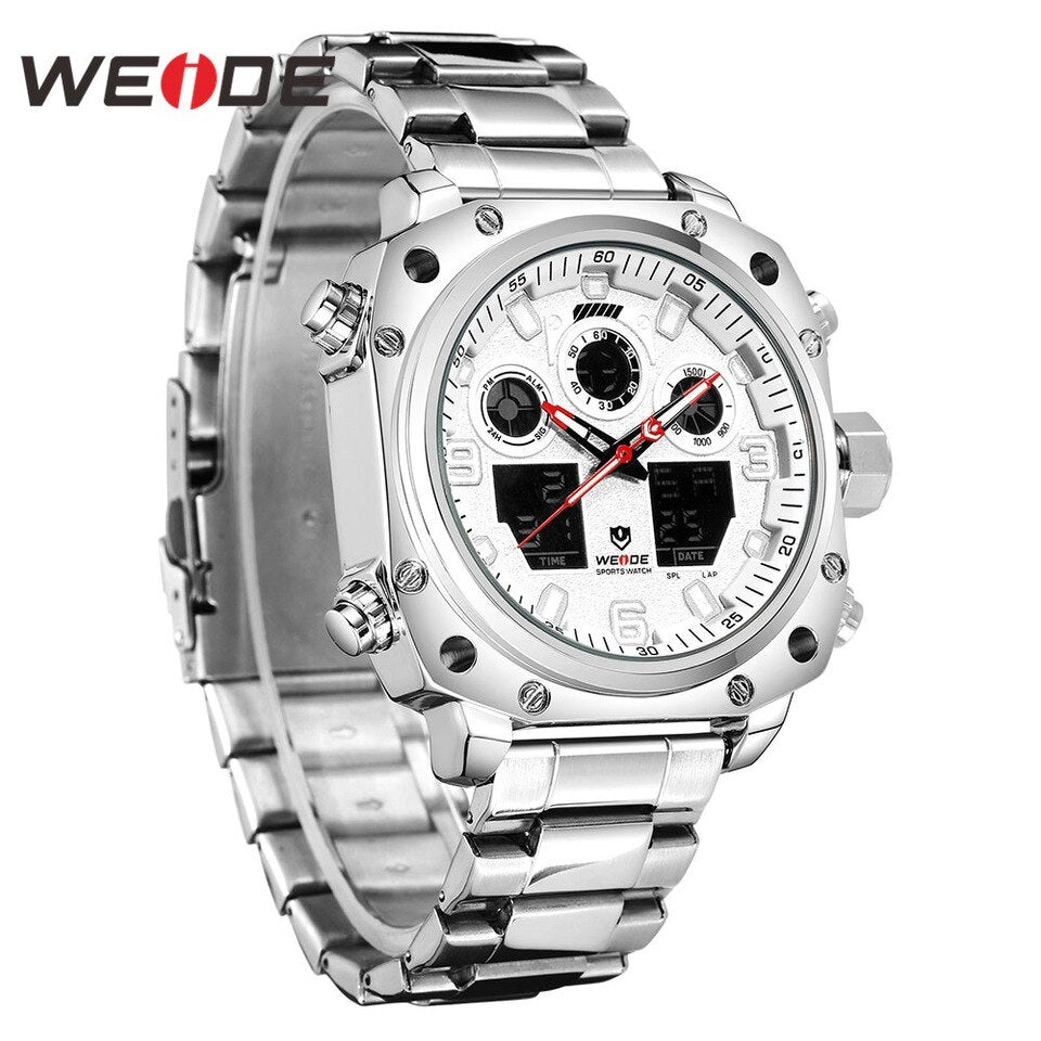 WEIDE Delta Steel White Watch