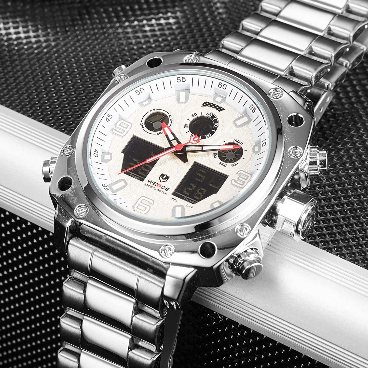 WEIDE Delta Steel White Watch