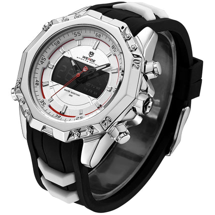 WEIDE Powerhouse Dual Time Silver/White Watch