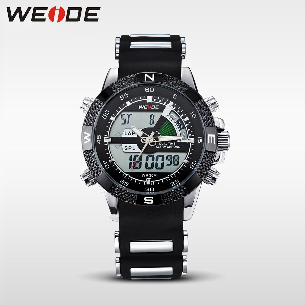 WEIDE Rainmaker Sport Steel Infused Black/Silver Watch