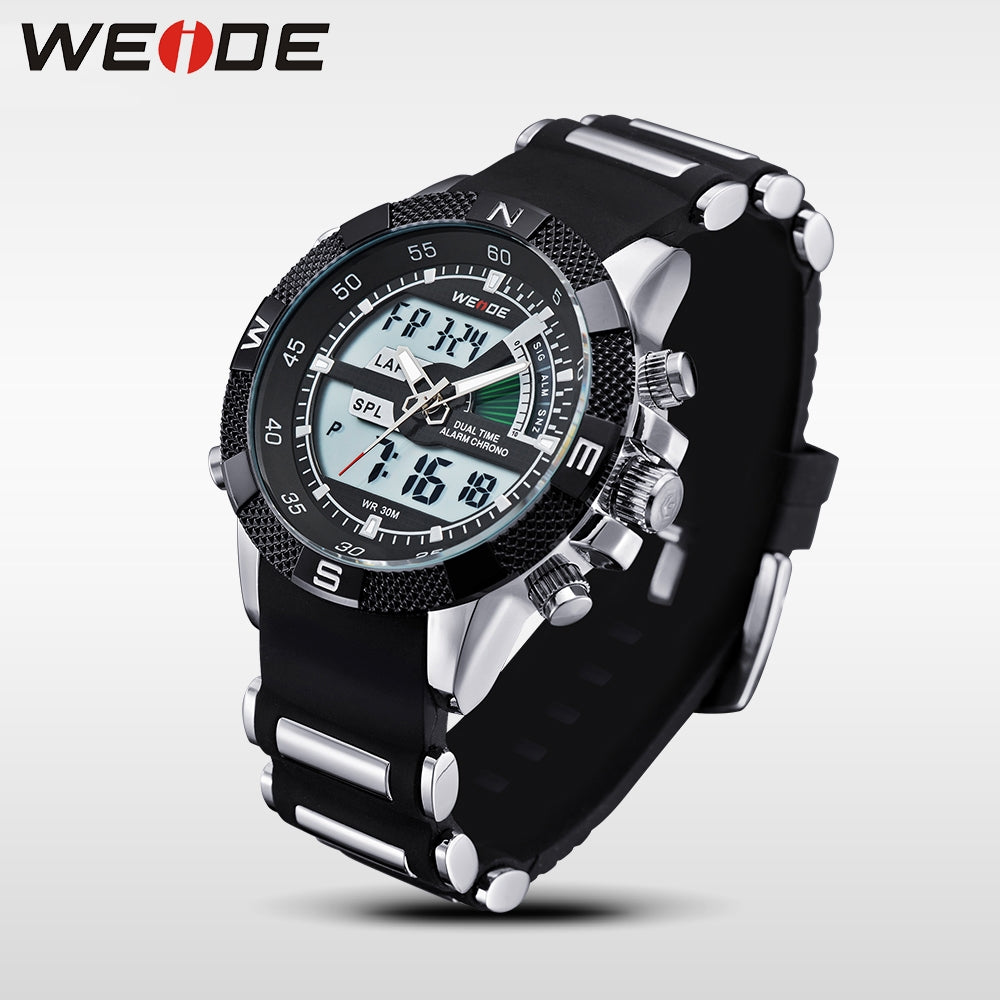 WEIDE Rainmaker Sport Steel Infused Black/Silver Watch