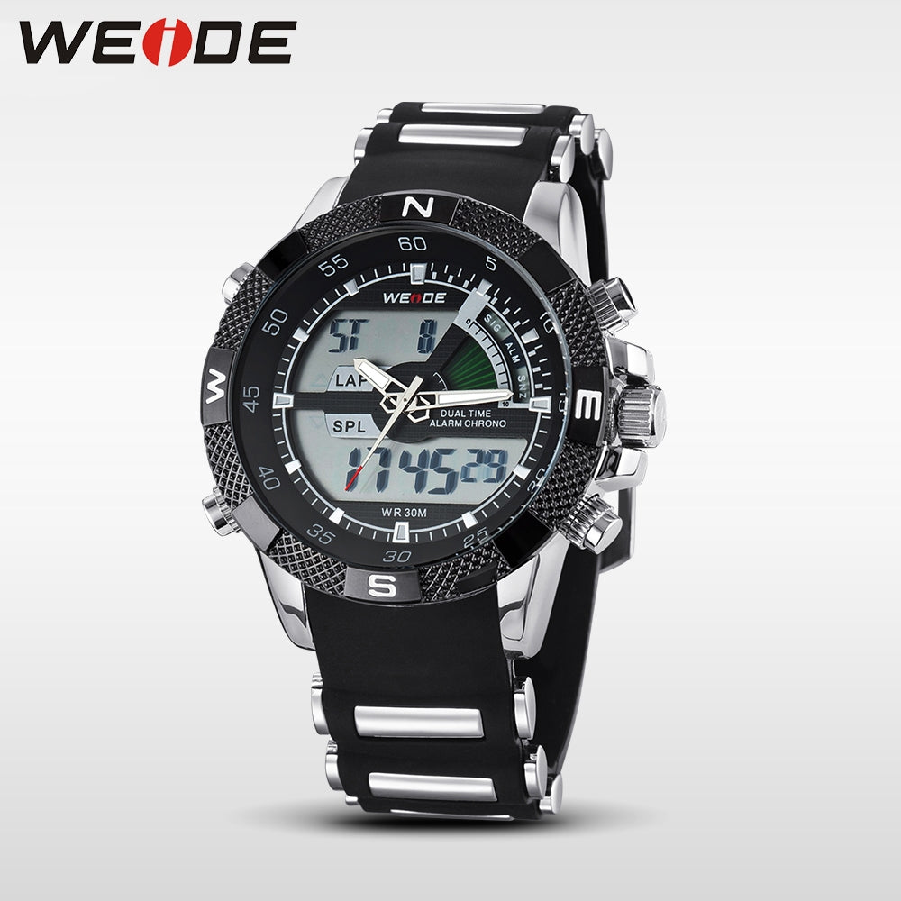 WEIDE Rainmaker Sport Steel Infused Black/Silver Watch