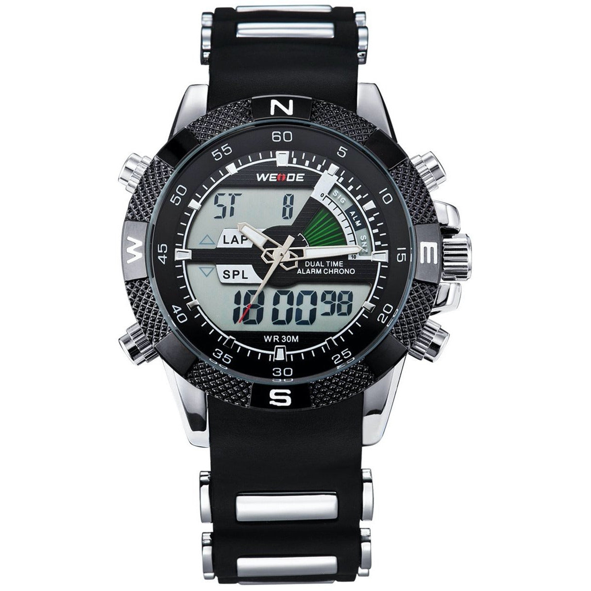 WEIDE Rainmaker Sport Steel Infused Black/Silver Watch