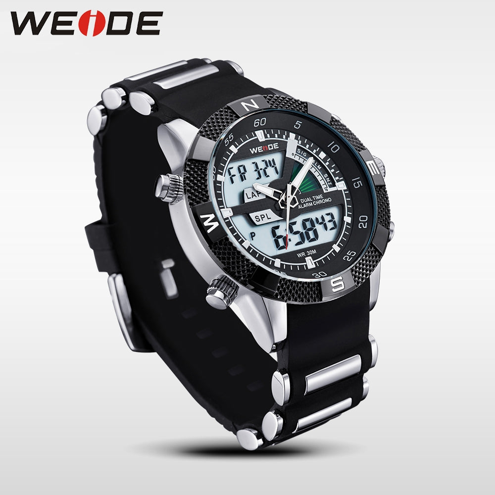 WEIDE Rainmaker Sport Steel Infused Black/Silver Watch