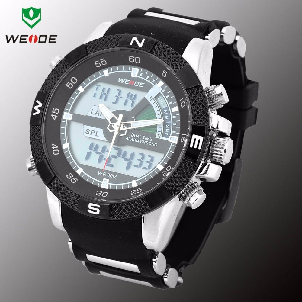 WEIDE Rainmaker Sport Steel Infused Black/Silver Watch