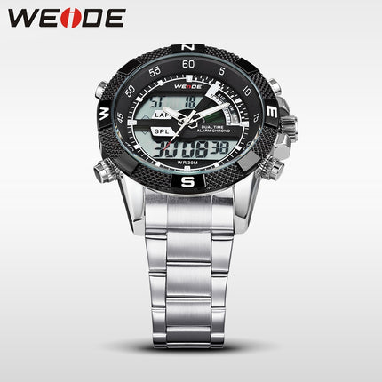WEIDE Rainmaker Sport Steel Black/Silver Watch