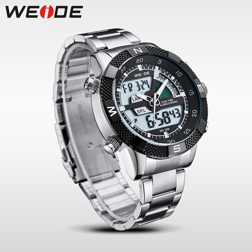 WEIDE Rainmaker Sport Steel Black/Silver Watch