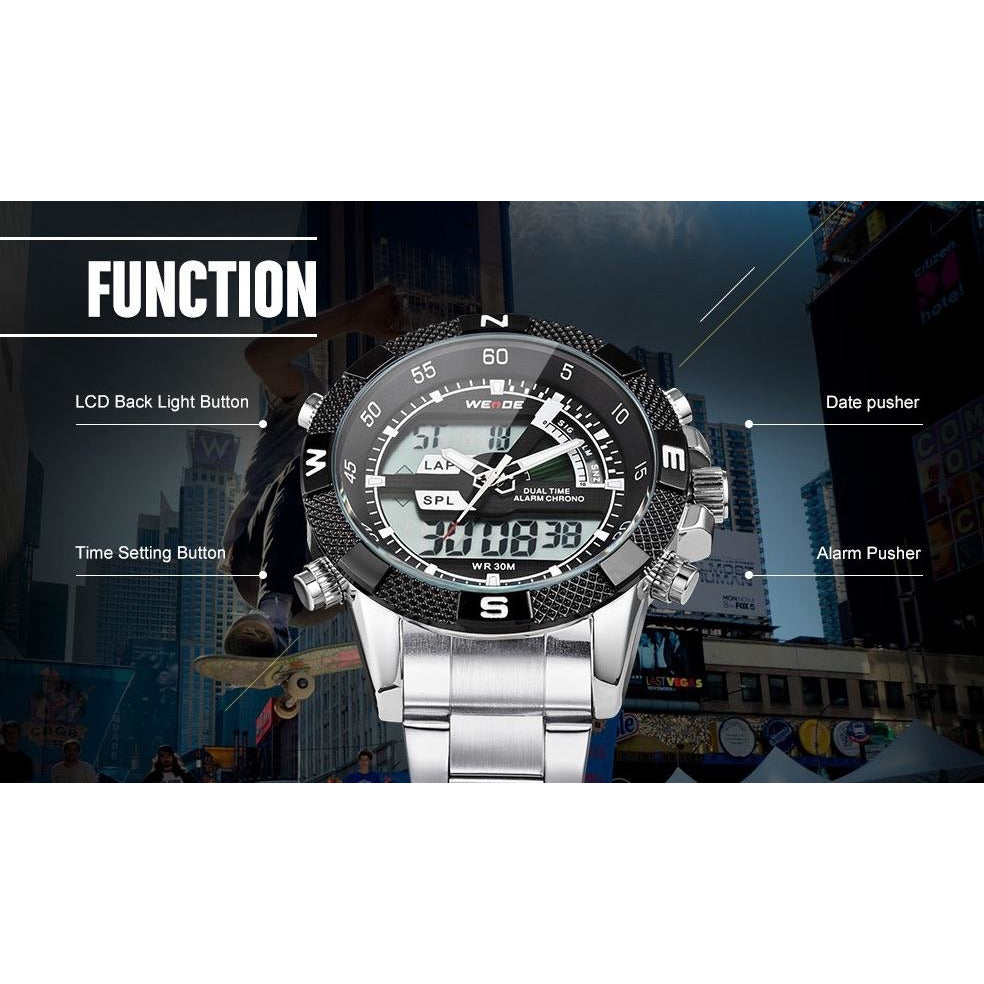 WEIDE Rainmaker Sport Steel Blue/Silver Watch