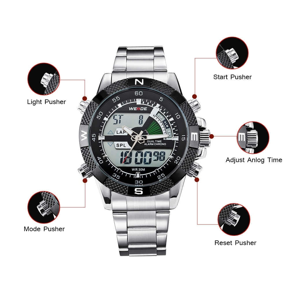 WEIDE Rainmaker Sport Steel White/Silver Watch