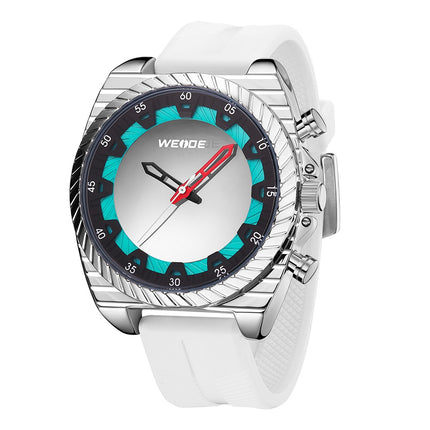 WEIDE Flash UV White Silicone Watch