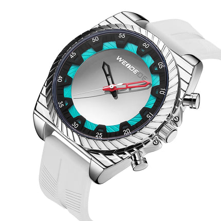 WEIDE Flash UV White Silicone Watch