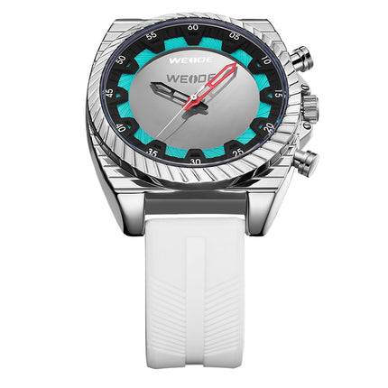 WEIDE Flash UV White Silicone Watch