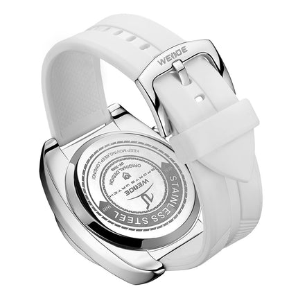 WEIDE Flash UV White Silicone Watch