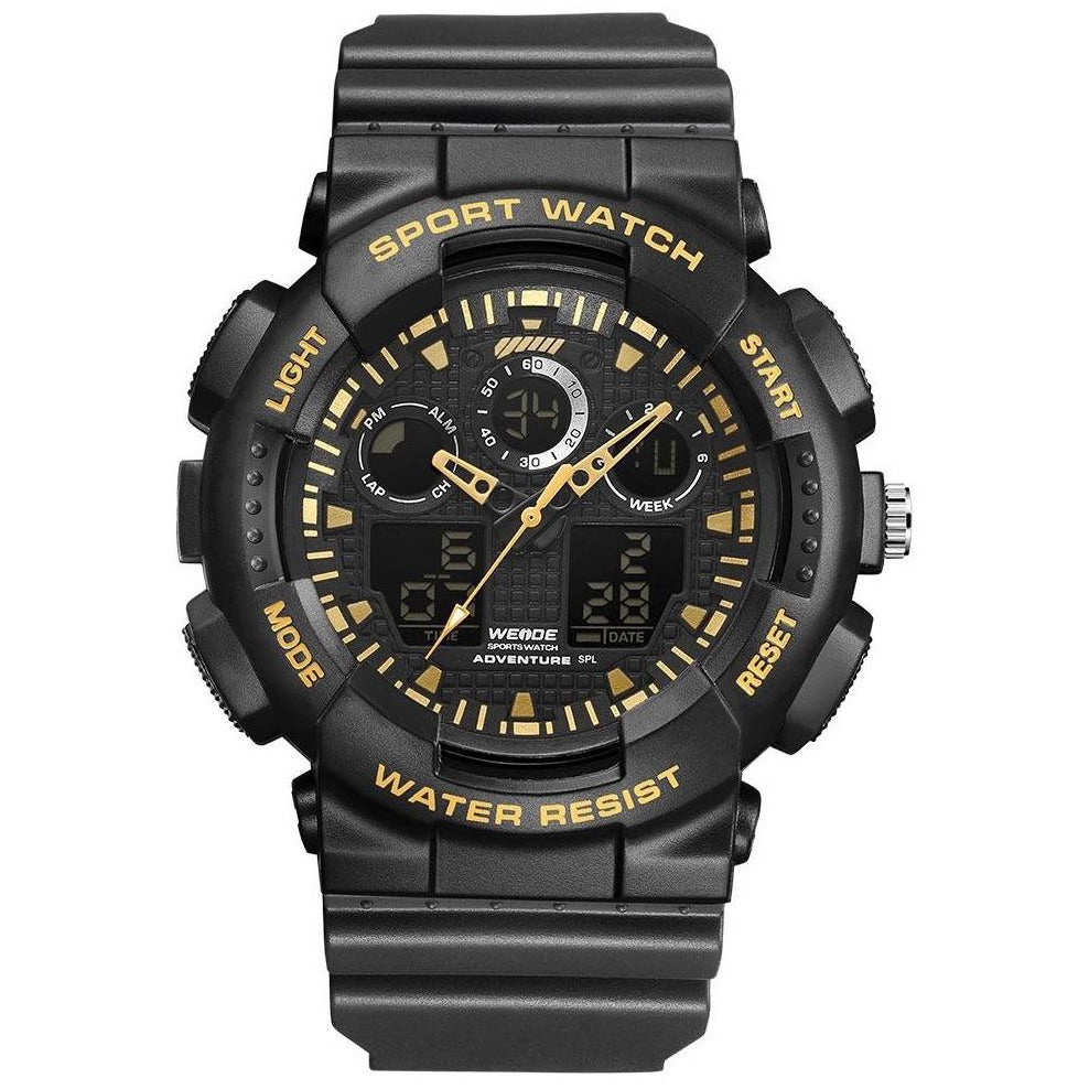 WEIDE Commando Black/Gold Trim Watch