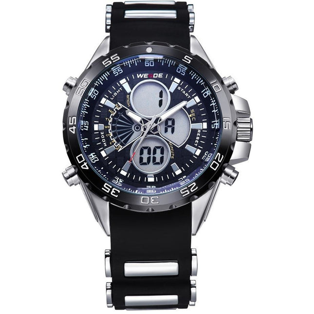 WEIDE Electro Dual Time Steel Infused Black/Silver Watch