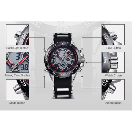 WEIDE Electro Dual Time Steel Infused Black/Yellow Watch