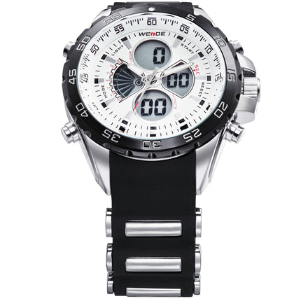 WEIDE Electro Dual Time Steel Infused Black/White Watch