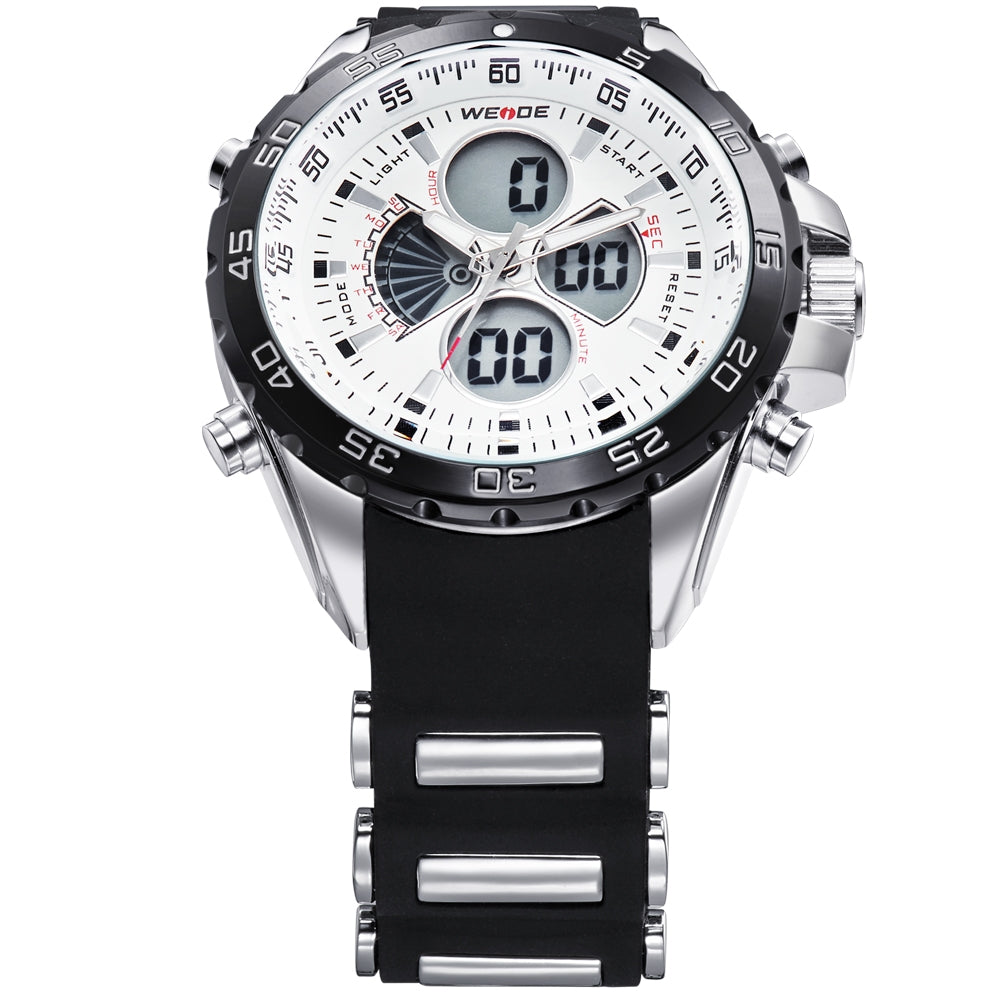 WEIDE Electro Dual Time Steel Infused Black/White Watch