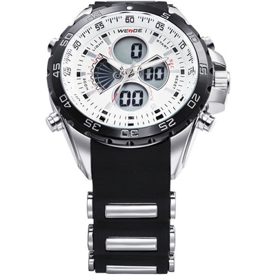 WEIDE Electro Dual Time Steel Infused Black/White Watch