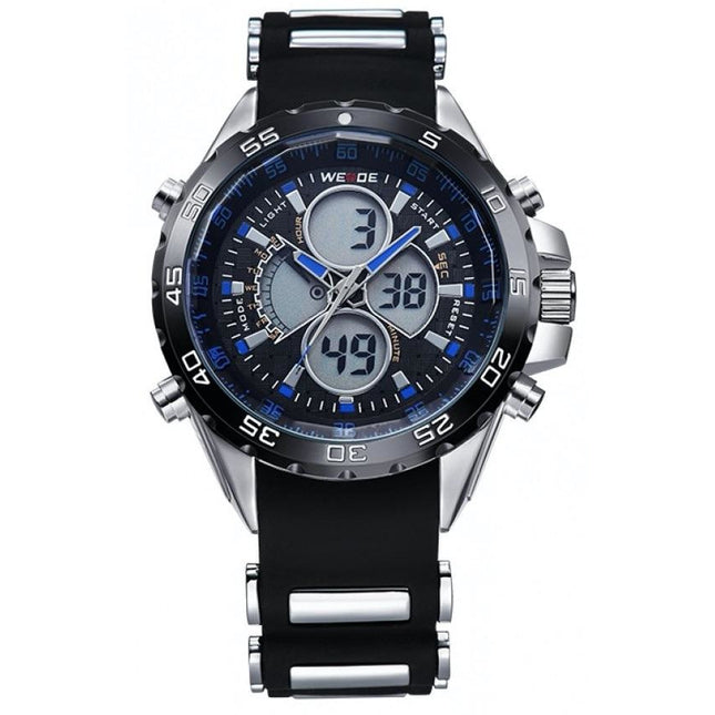 WEIDE Electro Dual Time Steel Infused Black/Blue Watch