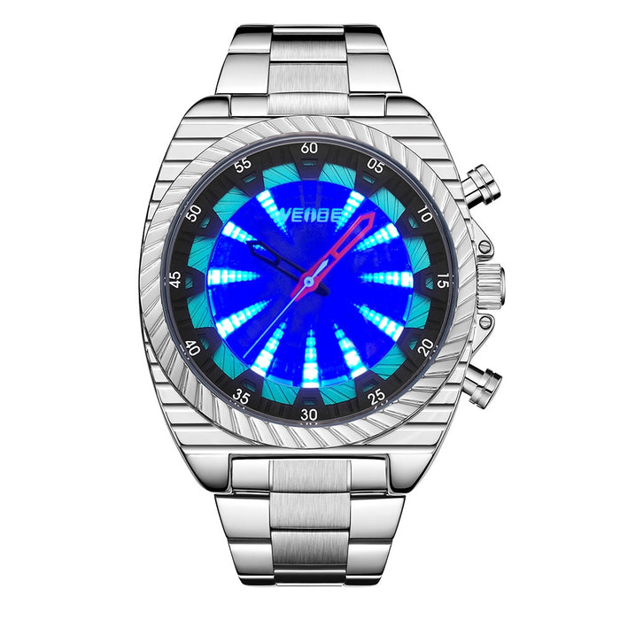 WEIDE Flash UV Steel Silver Watch