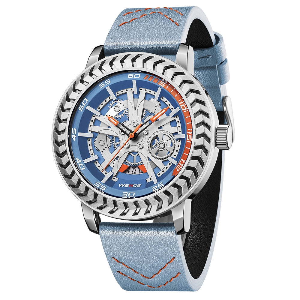 WEIDE Spoke 45mm Baby Blue Watch