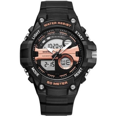 WEIDE Sporty Black/Rose Watch