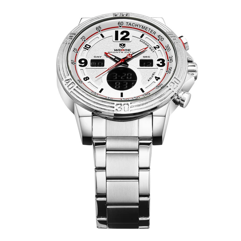 WEIDE Tachy Classic White Watch
