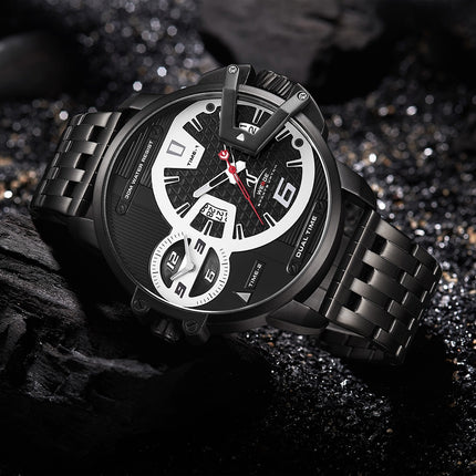 WEIDE Gigantaur 50mm Ion Steel Red Trim Watch