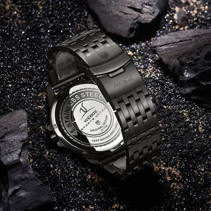 WEIDE Gigantaur 50mm Ion Steel Yellow Trim Watch