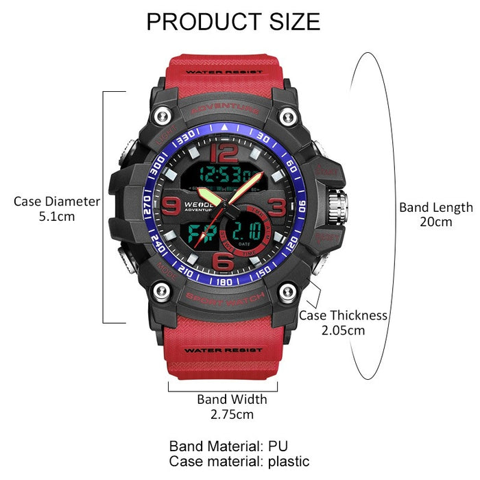 WEIDE Dakar Adventure Red/Blue Trim Watch