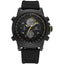 WEIDE Dual Time World City Silicone Black/Yellow Watch