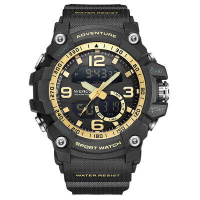 WEIDE Dakar Adventure Black/Gold Trim Watch