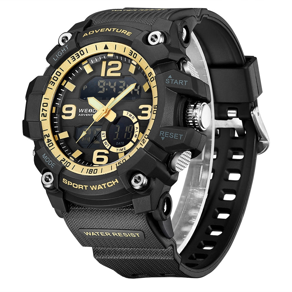 WEIDE Dakar Adventure Black/Gold Trim Watch