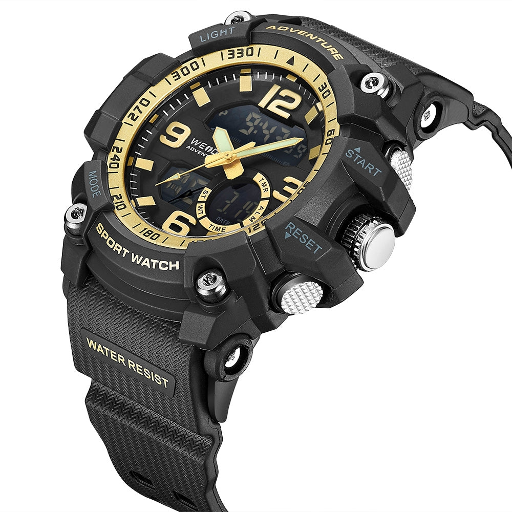 WEIDE Dakar Adventure Black/Gold Trim Watch