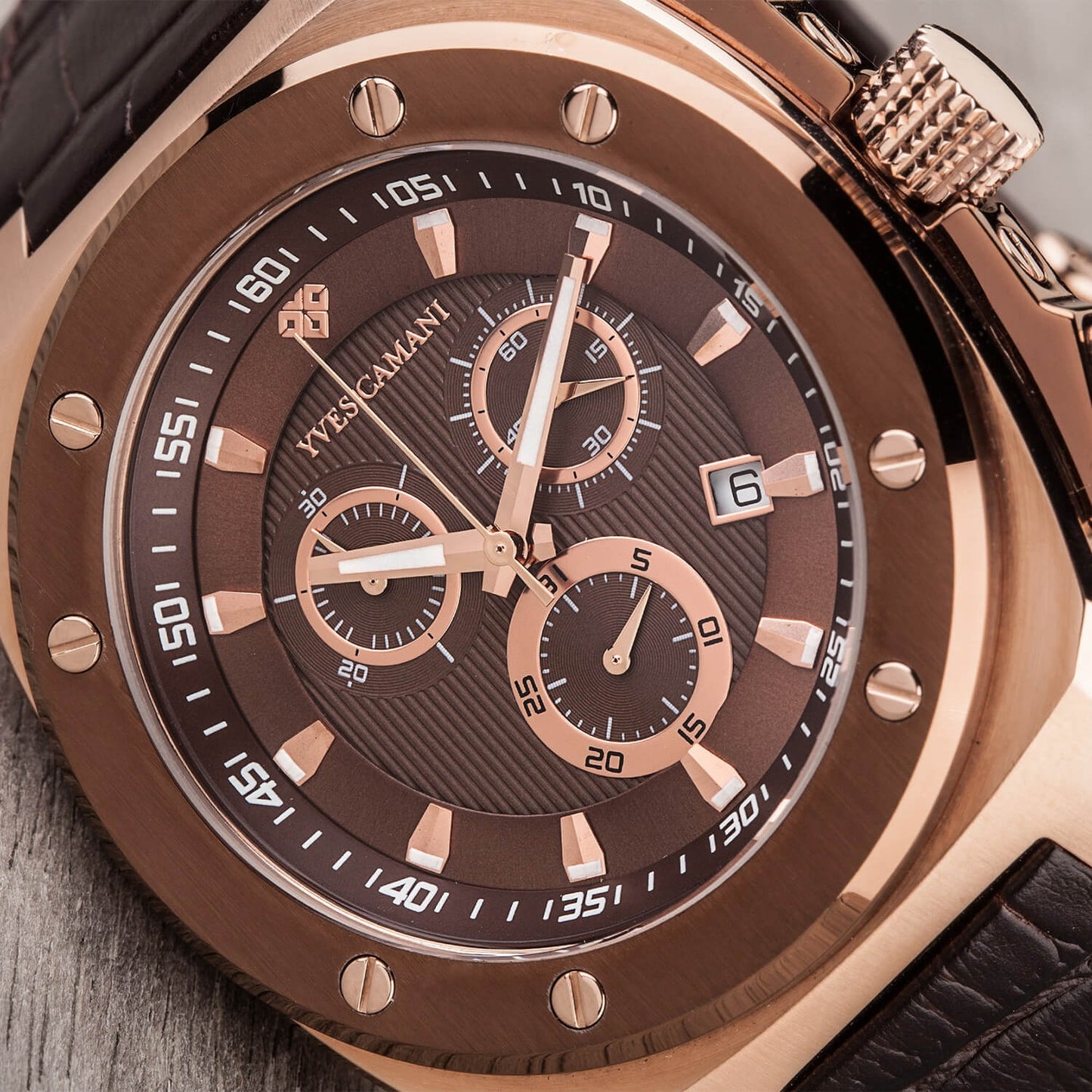 Quentin Swiss Coffee/Rose Gold