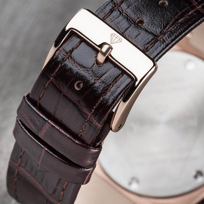 Quentin Swiss Coffee/Rose Gold